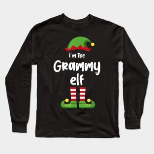 I'm The Grammy Elf Family Matching Christmas Pajama Gifts Long Sleeve T-Shirt